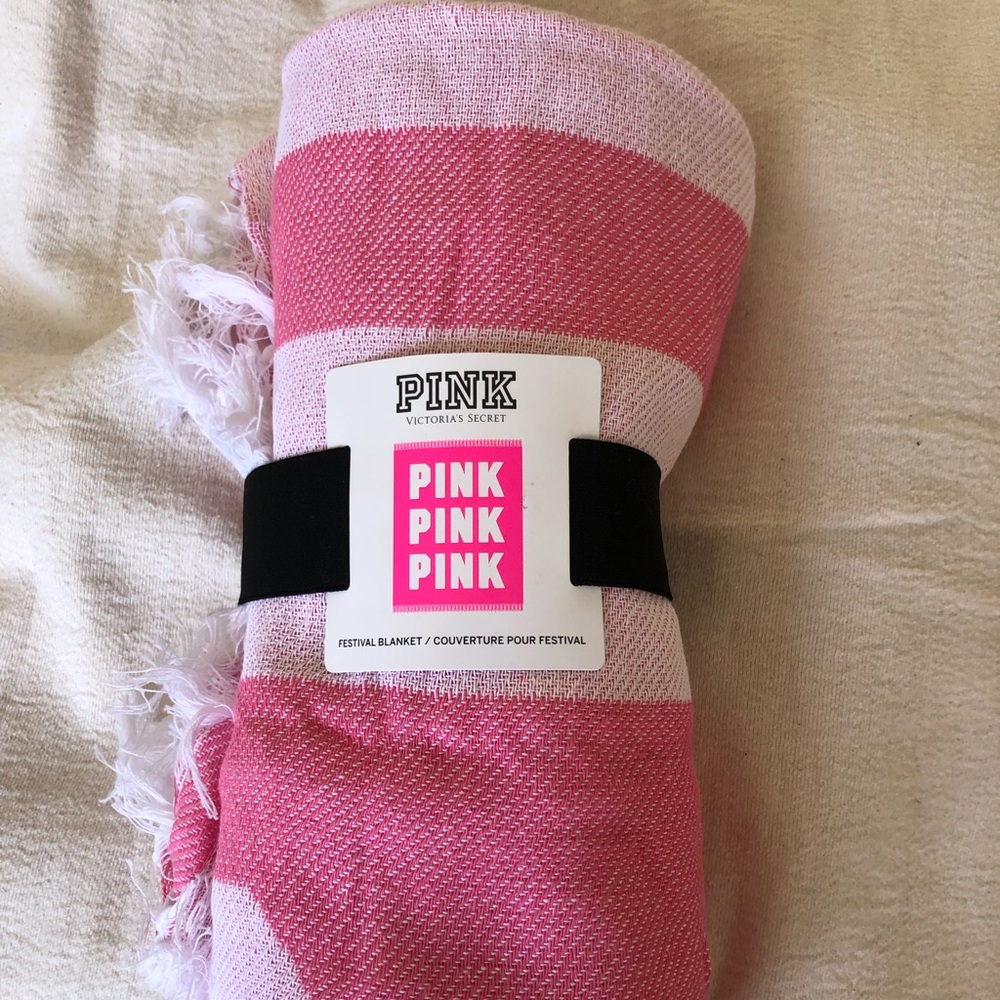 Pink Victoria Secret festival blanket